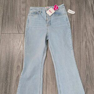 NWT New Barbie by PacSun Womens Jeans Size 27 Light Wash High Rise Boot Stretch